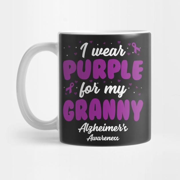 Alzheimers Awareness - I Wear Purple For My Granny by CancerAwarenessStore